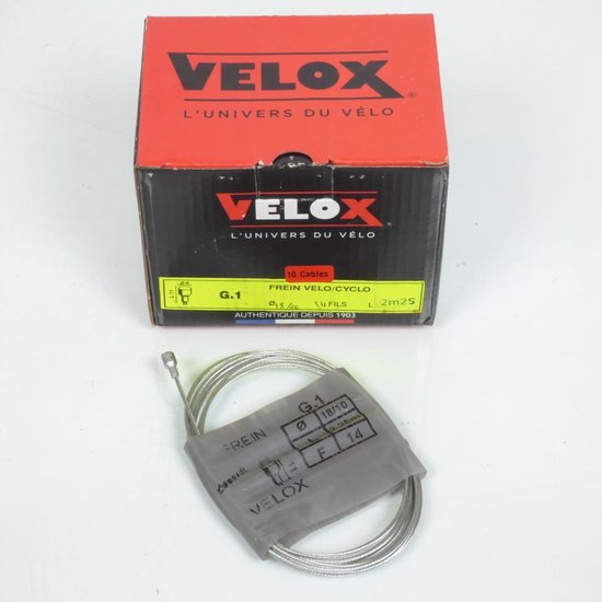Foto: 10 velox remkabels voor bromfiets mbk 50 51 1 8x2 25m peerkop 6x11 nieuw