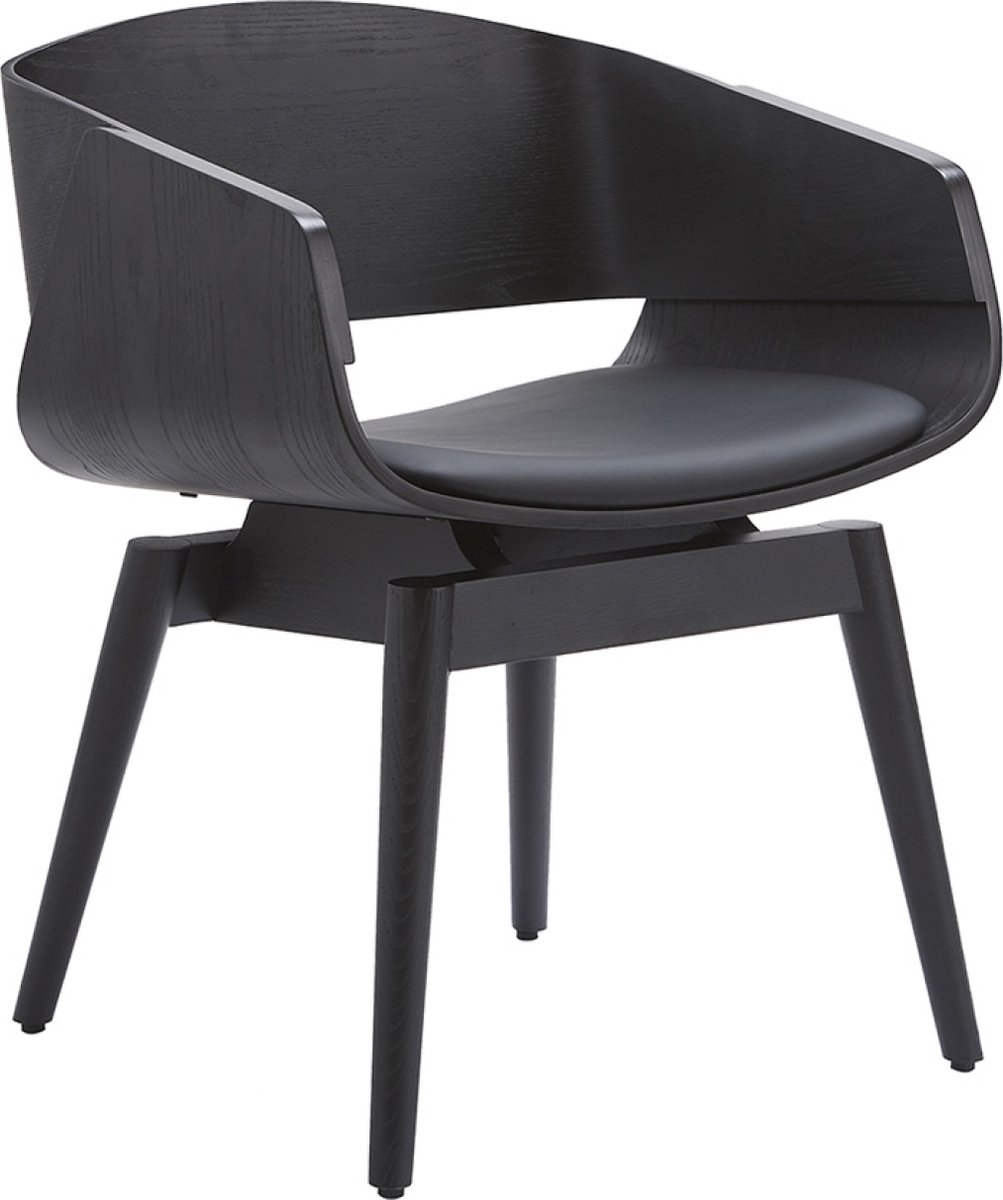 Memphis - Houten Eetkamerstoel - Zwart