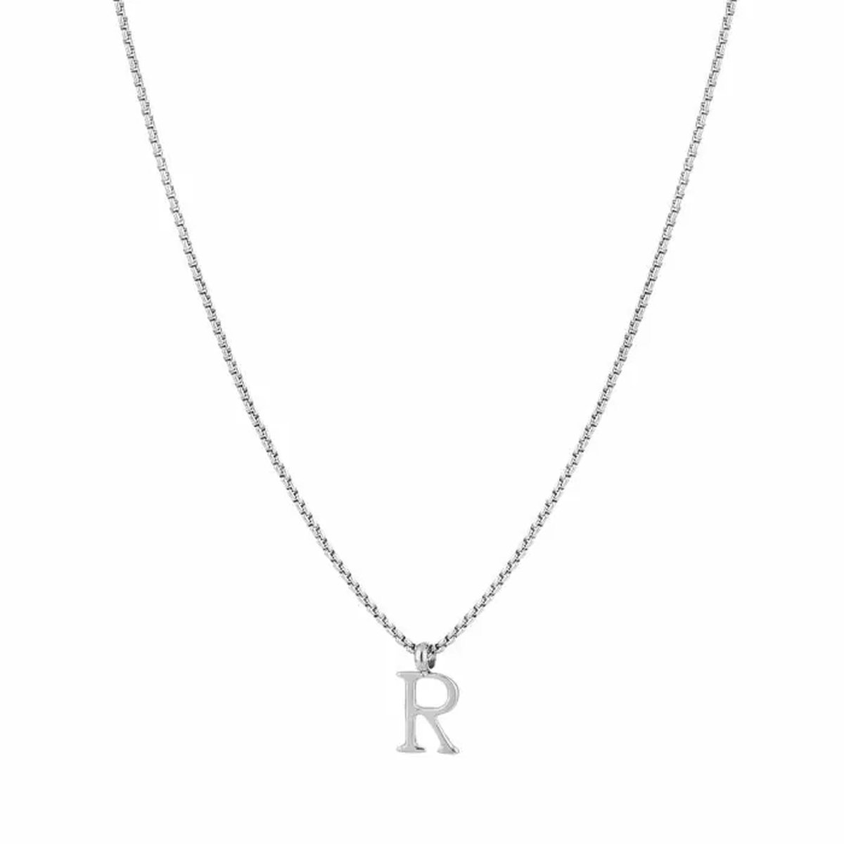 Bijoutheek Collier Letter R Zilver