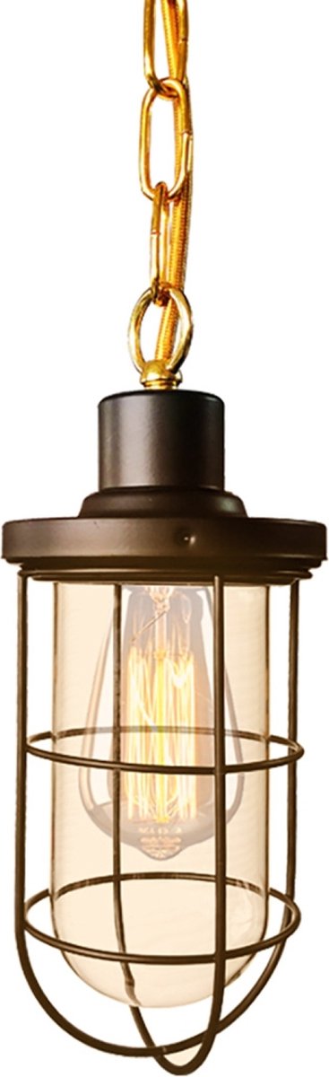OHNO - Woonaccessoires - Meridian Hanglamp - Zwart, Goud - Tijdloos - Modern - Industrieël