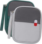 Romon Medicijntas, reis-apotheektas, waterdicht, dubbellaagse medicijntas voor op reis, draagbaar, medicijnenopbergtas voor thuis, kantoor, reizen, rood