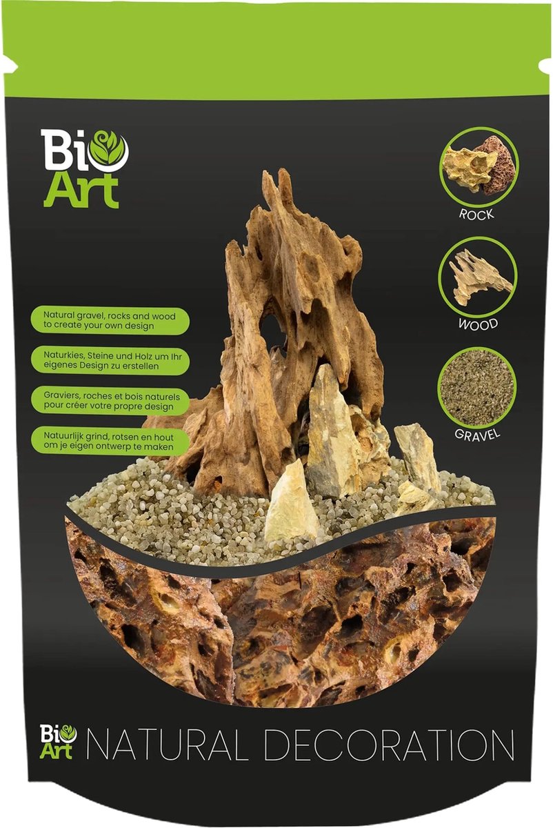 BIOART Lava Rock lavasteen zak 800 gram | drainage en decoratie voor terrarium en nano garden