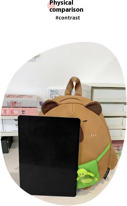 Capybara Boekentas | Capybara voor jongens | Laptop Reizen Boekentas Casual voor Meisjes Tieners Studenten Kinderen Jongens Verjaardag, L, Refer to description