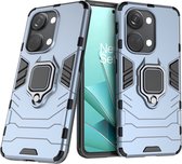 Coque OnePlus Nord 3 - Coque blindée double couche MobyDefend avec support - Blauw - Coque pour téléphone portable - Coque adaptée pour : OnePlus Nord 3
