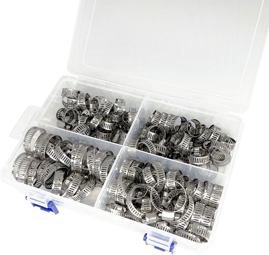 Slangklemmen van roestvrij staal 304, slakkenaandrijving, hoogwaardige slangklem, brandstofbuisklemmen, water, diameter 72,95 mm