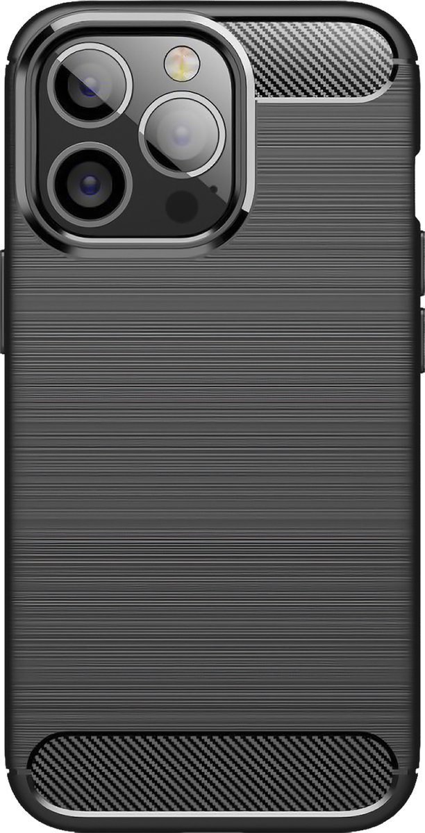 Cazy hoesje geschikt voor iPhone 13 Pro - Rugged TPU - Zwart