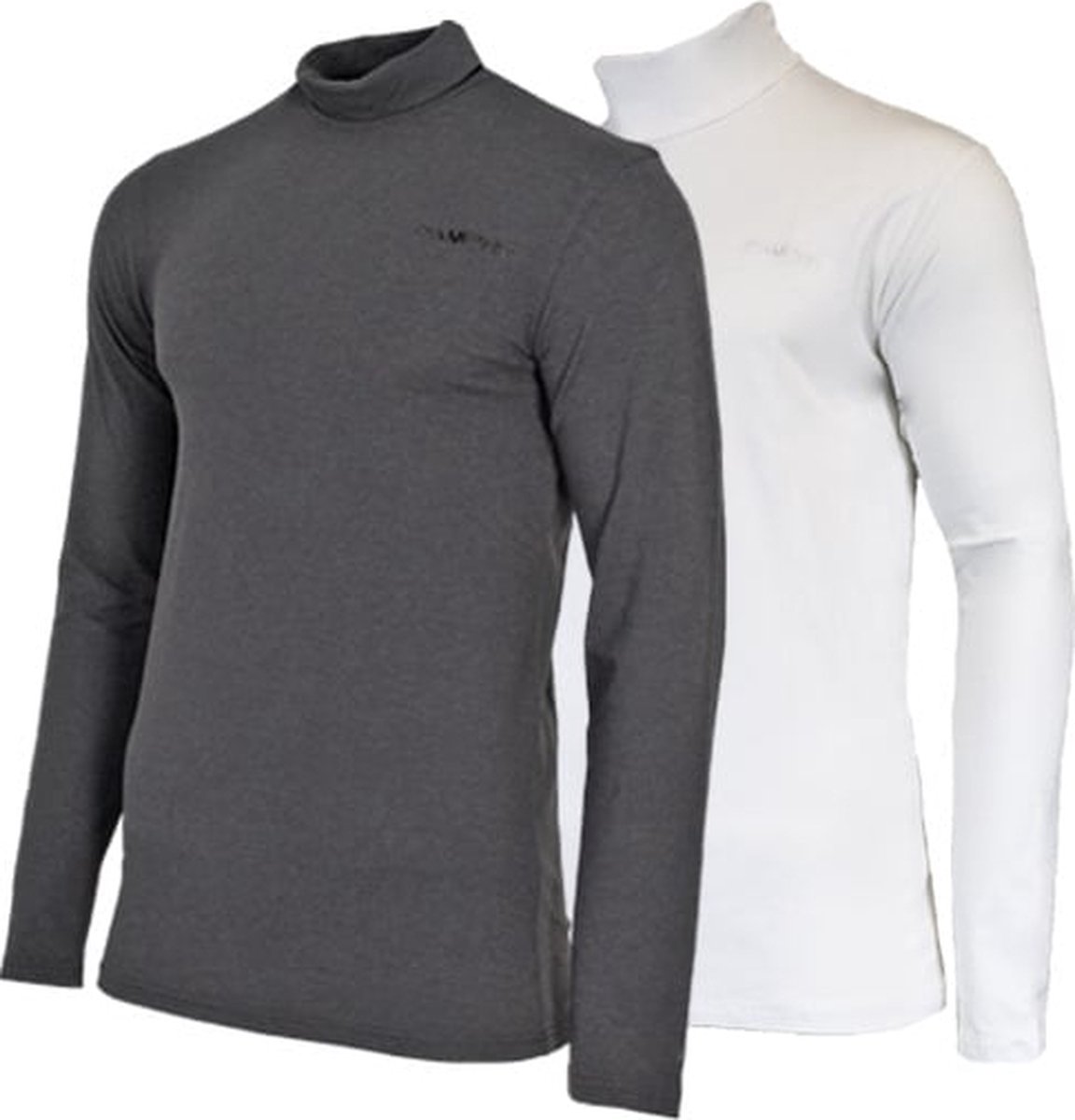 2-Pack Campri Skipully Wintersportpully Heren Charcoal-marl/ 1398 3XL Wit