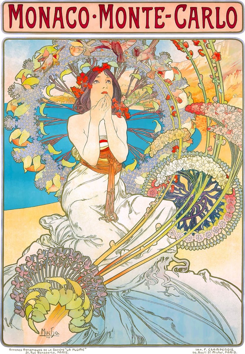 Enjoy Puzzle legpuzzel Monaco Monte Carlo Alphonse Mucha 1000 stukjes.