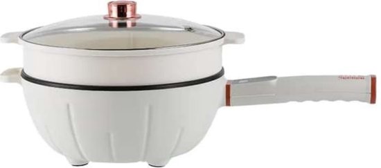 GOURMETmaxx Poêle électrique ⌀ 40cm | Hot Pot thermostatique, couvercle en verre & volume XXL avec revêtement antiadhésif - parfait pour paella, braisage & wok | 1500W