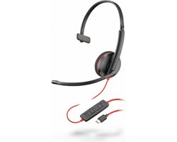 Plantronics - Mono USB-C Headset 'Blackwire C3210' - Zwart