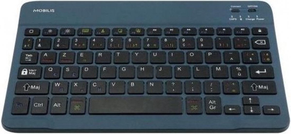 Mobilis 001284 toetsenbord voor mobiel apparaat Blauw Bluetooth AZERTY Frans