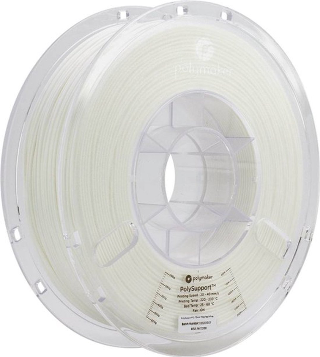 Polymaker PD04001 Polysupport Breakaway Filament Supportmateriaal 1.75 mm 750 g Parel-wit 1 stuk(s) null