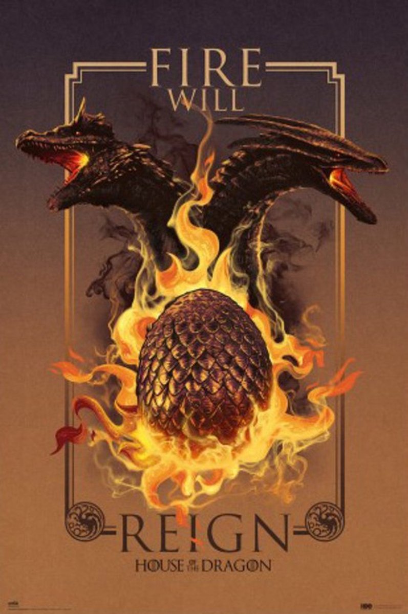Grupo Erik Poster House of the Dragon - Fire Will Reign 61x91,5cm Divers