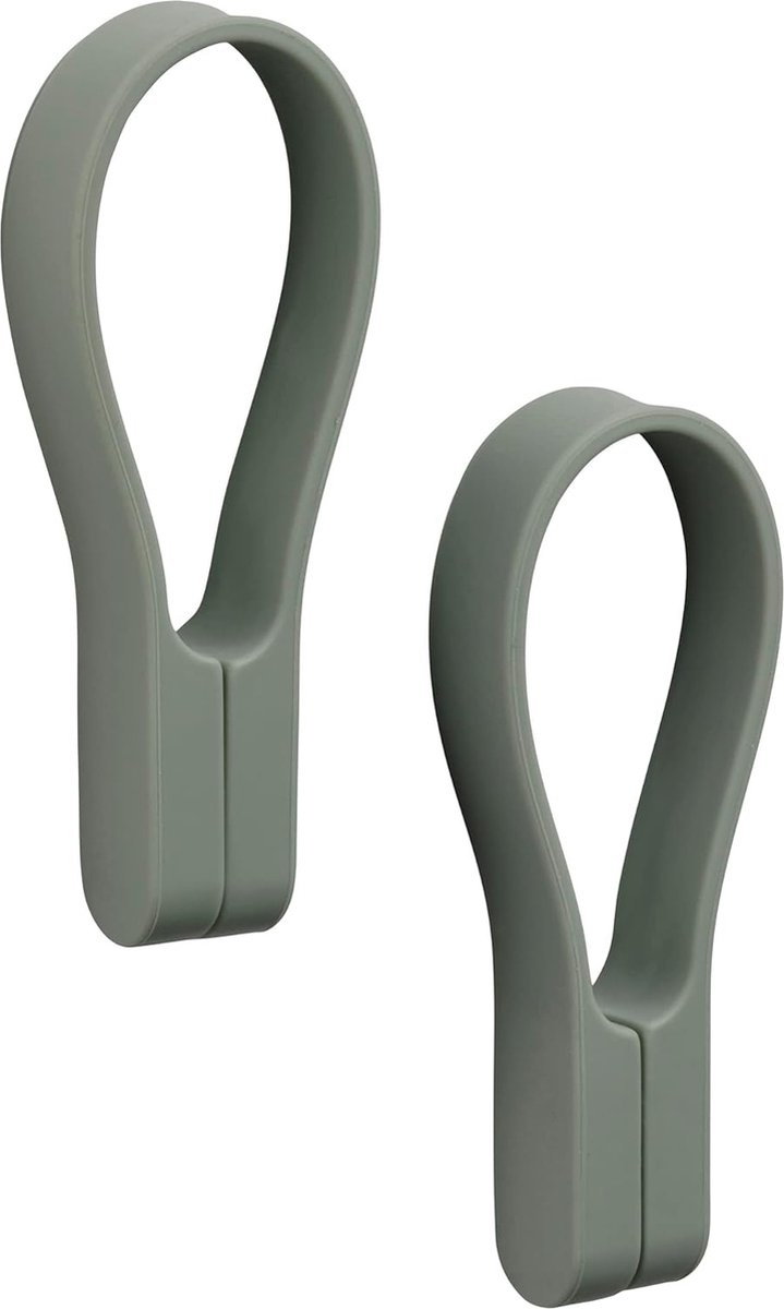 JGS ® Stijlvolle Magnetische Handdoekhouders voor Keuken en Badkamer in Olijfgroen, Set van 2