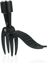 Onkruidmes - staande onkruidtrekker met 4 klauwen - enkele kop - zwart - aluminium - 14.4*13.8*3 - Staand Gazon Tuingereedschap - tuingereedschap - geschenken van de tuinier