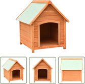 The Living Store Hondenhok - Houten - 72 x 85 x 82 cm - Waterbestendig