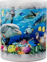 Pêche Dauphins Tortues Sous-Marines - Mug 440 ml