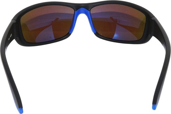 WK Amoy TR-90 Extra Light+Flexible Zonnebril- TAC polarized UV400 lens met anti reflectie laag-100% verwering van UVA,UVB,UVC - TR-90 Strong +light+Flexible Frame - Mat zwart montuur met blauwe REVO coating Sportzonnebril van WK Amoy — afbeelding 3