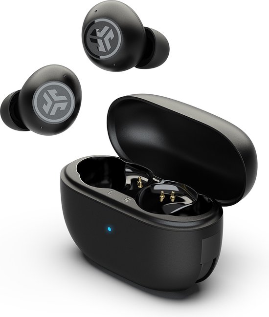 JLab Go POP ANC Draadloze Oordopjes - Noise Cancelling Oortjes - Bluetooth Multipoint - 24 uur Batterijduur - Met Microfoon - Draadloos - Geschikt voor Android en Apple - Zwart