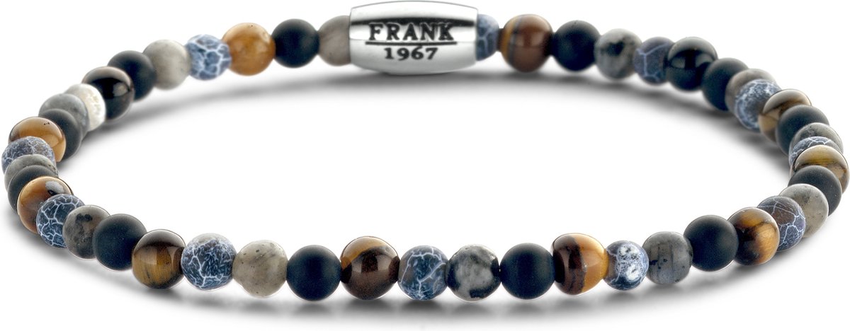 Frank 1967 7FB-0460 natuurstenen armband - stretch - gemengde kleuren