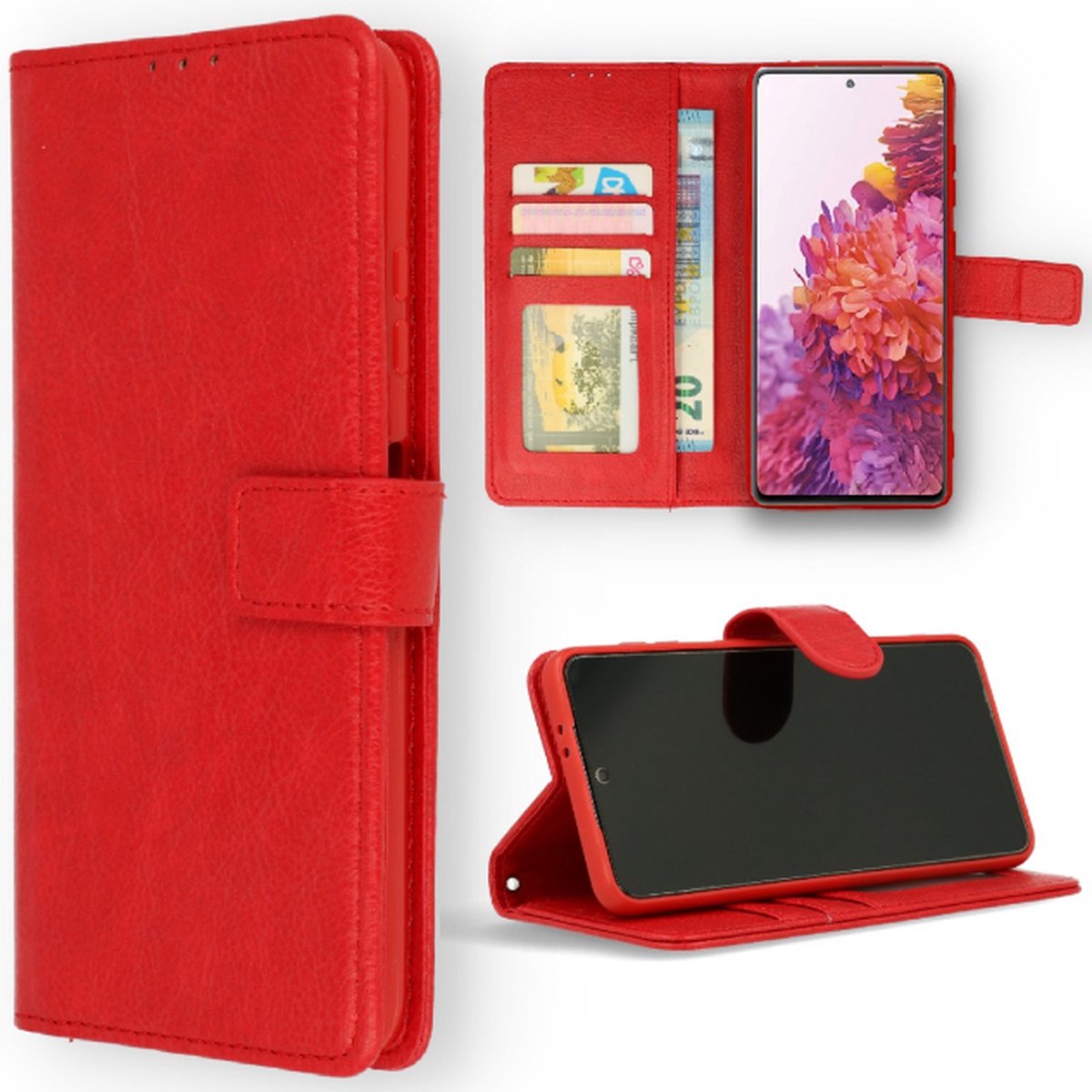 Geschikt voor Oppo Reno 6 (5G) - A Kwaliteit Bookcase - Rood - Book Case - Telefoonhoesje