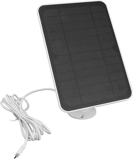 Professionele 10W Zonnepaneeloplader voor Ring Cam & Stick Up Cam - IP65 Waterdichte Draagbare Oplader op Zonne-energie (CSP4W-DC-B