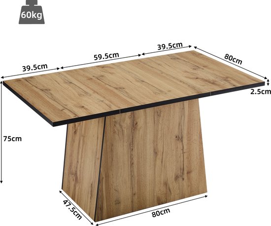 Ambiance bistrotafel vierkant 60x60x71cm antraciet kopen? - tuincentrum