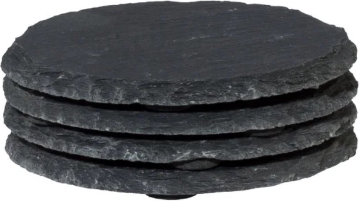 Mix en Match - Onderzetters - 4 stuks - Leisteen - Grijs - Duurzaam - 10cm