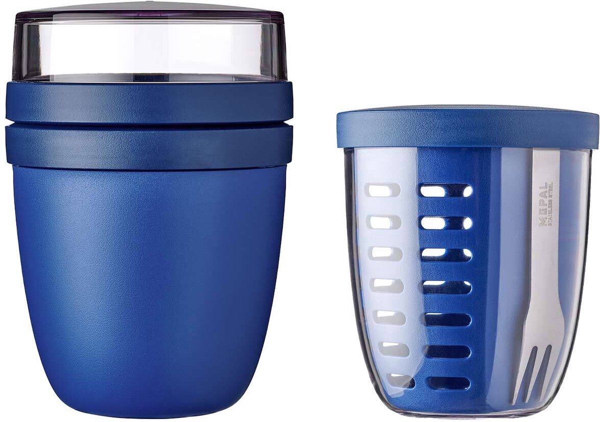 Lunchpot mit Fruitpot Ellipse Set van 2