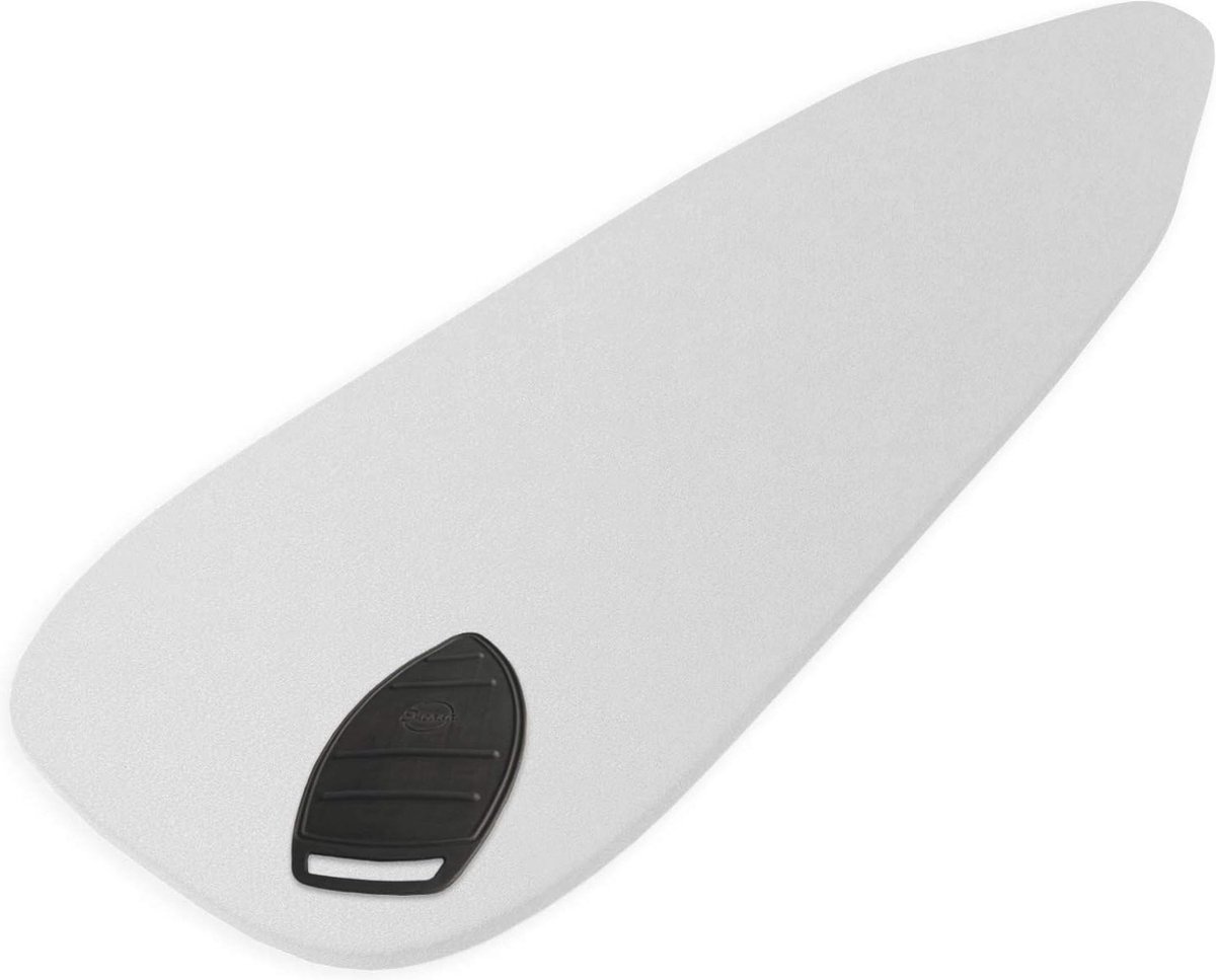 Metalen Strijkplank Cover - Zilver - Medium 112 x 33 cm, Extra Dikke Schuim en Vilten Vulling, Elastisch Koord en Slot