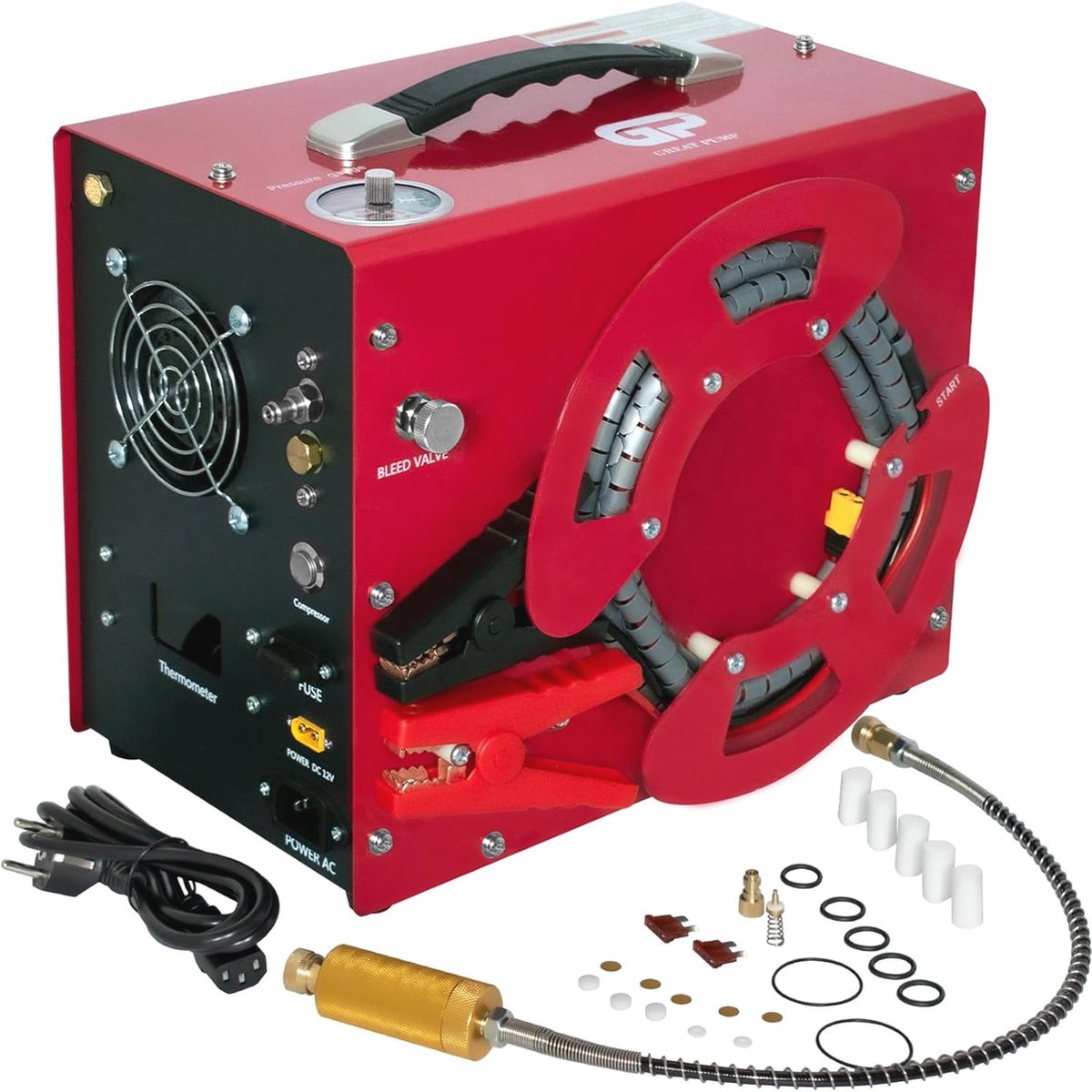 Luchtcompressor 4500Psi, Draagbaar Ontwerp met Auto-Stop en Koelsysteem voor PCP en Paintball