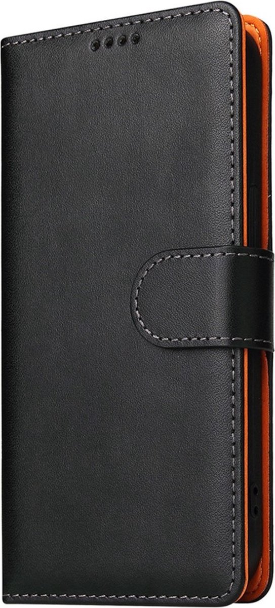 Peachy Bookcase Wallet kunstleer hoesje geschikt voor iPhone 14 Pro - zwart