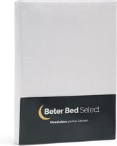 BeterBed Select Perkal Hoeslaken 90 x 200 cm - 80 x 200 cm - 100% Katoen Percale - Matrasbeschermer - Matrashoes - Wit