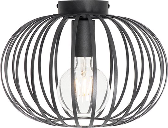 Moderne plafondlamp zwart 1-lichts - Facile