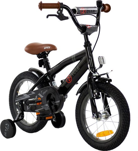 2Cycle BMX-Fun Kinderfiets 14 inch zwart