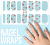 By Emily - Nagel wrap - Cherry Pops | 16 stickers | Nail wrap | Nail art | Trendy | Design | Nagellakvrij | Eenvoudig | Nagel wrap | Nagel stickers | Folie | Zelfklevend | Sjablonen