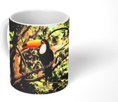 Mok - Koffiemok - Vogel - Toekan - Jungle - Natuur - Tropisch - Mokken - 350 ML - Beker - Koffiemokken - Theemok