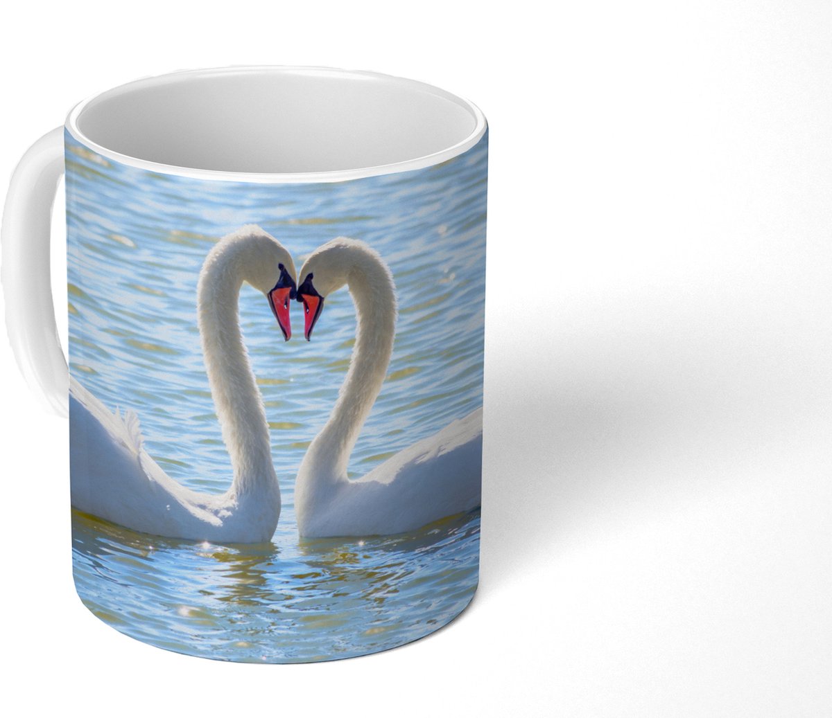 Mok - Koffiemok - Vogels - Zwaan - Water - Liefde - Zon - Mokken - 350 ML - Beker - Koffiemokken - Theemok