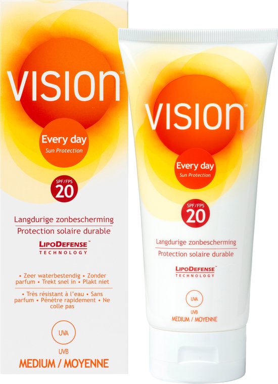 Vision Every Day Sun Protection - Zonnebrand - SPF 20 - 180 ml - Vision