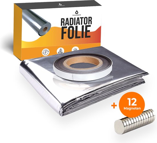 Radiatorfolie 500cm x 50cm - Met 12 Magneten