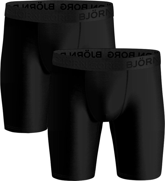 Bjorn Borg 2-Pack heren boxershort - Performance - Long Leg - XL - Zwart