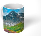 Mok - Koffiemok - Bloemen - Berg - Sneeuw - Landschap - Mokken - 350 ML - Beker - Koffiemokken - Theemok