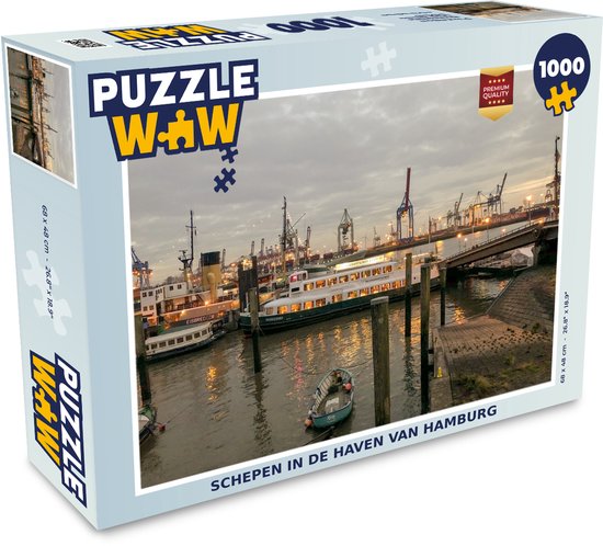 Puzzel Boot - Hamburg - Haven - Legpuzzel - Puzzel 1000 stukjes volwassenen  | bol