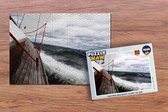 Puzzel Houten zeilboot vaart op zee - Legpuzzel - Puzzel 1000 stukjes volwassenen
