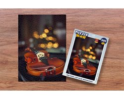 Puzzel Een viool ligt in de woonkamer - Legpuzzel - Puzzel 500 stukjes