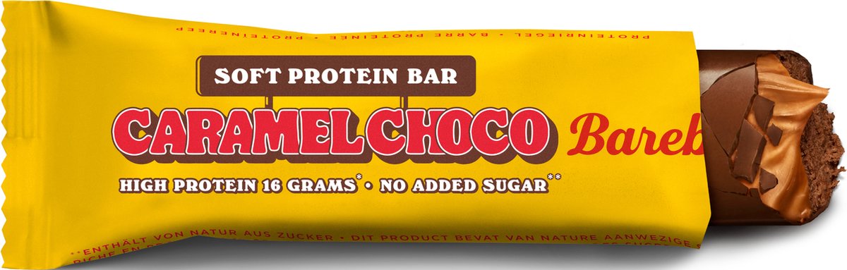 Goedkoopste Soft Bars (Caramel Choco - 12 x 55 gram) - BAREBELLS - Eiwitrepen - Energierepen - Sportvoeding