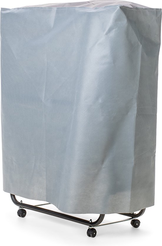 Wicotex – By Charmar Vouwbed – 80x200cm – Eenpersoonsbed – Logeerbed – Opklapbed - Inklapbaar bed – Logeermatras – Zwart stalen frame met wielen – Inclusief matras 10.5 cm dik – inclusief beschermhoes