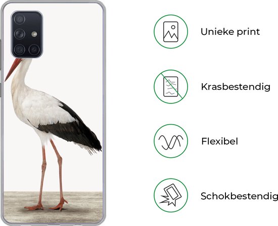 Coque Samsung Galaxy A51 - Garçons - Enfants - Filles - Cigogne - Kids - Coque de téléphone en Siliconen