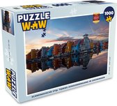 Puzzel Groningen - Reitdiep - Water - Huis - Legpuzzel - Puzzel 1000 stukjes volwassenen
