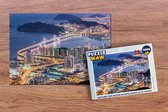 Puzzel Skyline van Busan in Zuid-Korea in de avond - Legpuzzel - Puzzel 1000 stukjes volwassenen